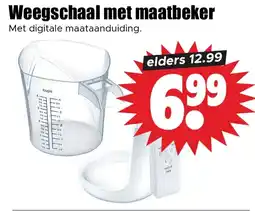 Dirk Weegschaal met maatbeker aanbieding