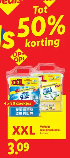Lidl Vochtige reinigingsdoekjes aanbieding
