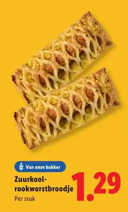 Lidl Zuurkool rookworstbroodje aanbieding