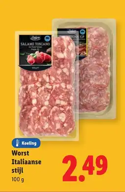 Lidl Worst Italiaanse stijl aanbieding