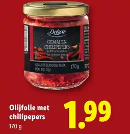 Lidl Olijfolie met chilipepers aanbieding