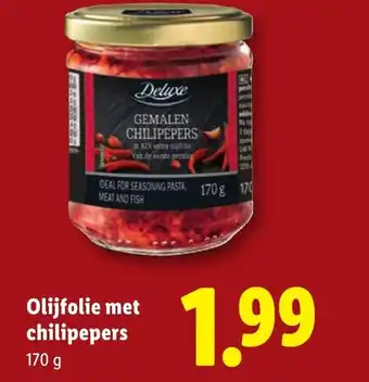 Lidl Olijfolie met chilipepers aanbieding