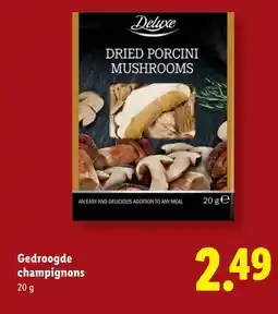 Lidl Gedroogde champignons aanbieding