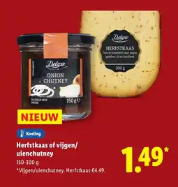 Lidl Herfstkaas of vijgen uienchutney aanbieding