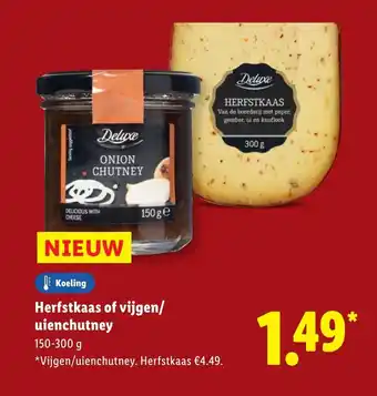 Lidl Herfstkaas of vijgen uienchutney aanbieding