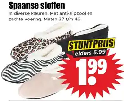 Dirk Spaanse sloffen aanbieding
