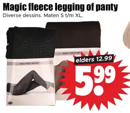 Dirk Magic fleece legging of panty aanbieding