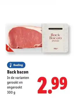 Lidl Back Bacon aanbieding