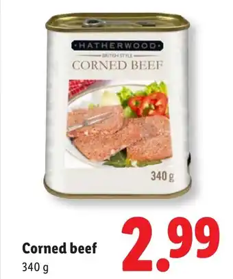 Lidl Corned beef aanbieding