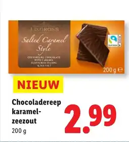 Lidl Chocoladereep karamel zeezout aanbieding