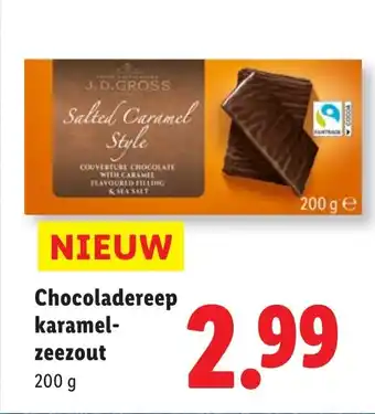 Lidl Chocoladereep karamel zeezout aanbieding