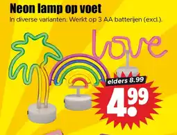 Dirk Neon lamp op voet aanbieding