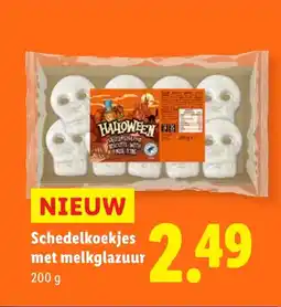 Lidl Schedelkoekjes met melkglazuur aanbieding
