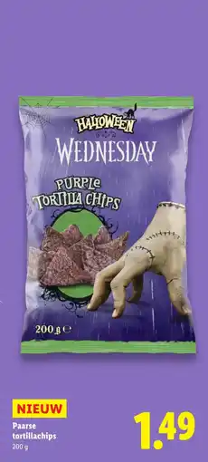 Lidl Paarse tortillachips aanbieding