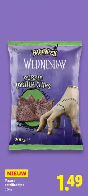 Lidl Paarse tortillachips aanbieding