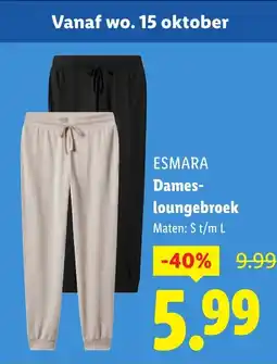 Lidl ESMARA Dames loungebroek aanbieding
