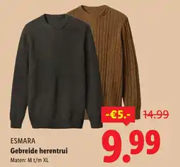 Lidl Esmara gebreide herentrui aanbieding