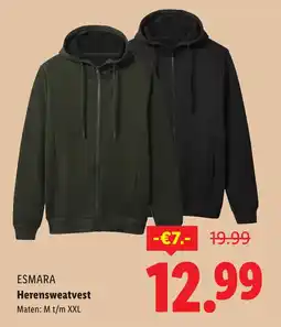 Lidl Esmara herensweatvest aanbieding
