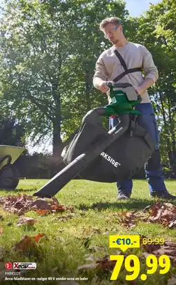 Lidl PARKSIDE Accu-bladblazer en -zuiger 40 v zonder accu en lader aanbieding