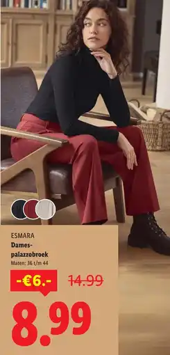 Lidl Esmara dames palazzobroek aanbieding