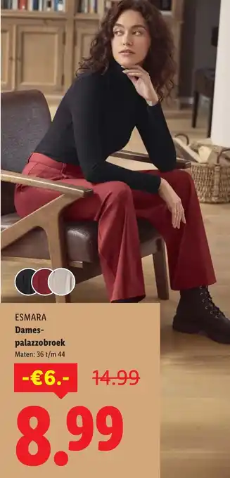 Lidl Esmara dames palazzobroek aanbieding