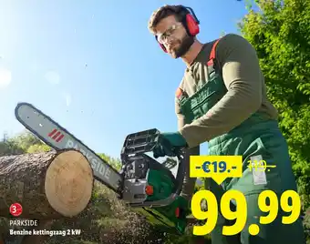 Lidl PARKSIDE Benzine kettingzaag 2 kw aanbieding