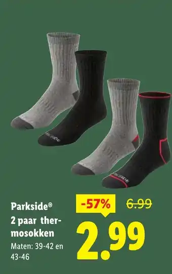 Lidl Parkside 2 paar ther mosokken aanbieding