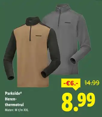 Lidl Parkside Heren thermotrui aanbieding
