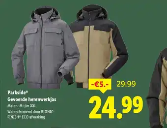 Lidl Parkside gevoerde herenwerkjas aanbieding