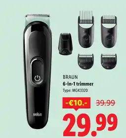 Lidl Braun 6-in-1 trimmer aanbieding