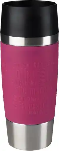 Amazon EMSA 513550 Travel Mug Thermo-/Isolatiebeker, 360 ml, Framboos aanbieding