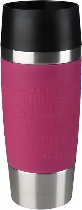 Amazon EMSA 513550 Travel Mug Thermo-/Isolatiebeker, 360 ml, Framboos aanbieding