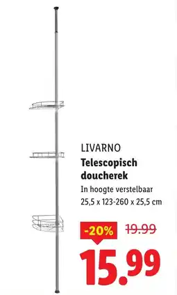 Lidl Livarno telescopisch doucherek aanbieding