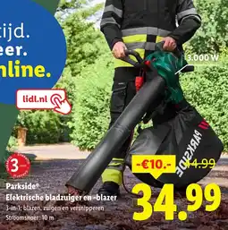 Lidl Parkside Elektrische bladzuiger en -blazer aanbieding