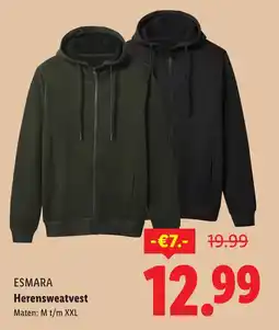Lidl ESMARA Herensweatvest aanbieding