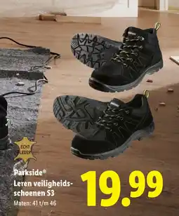 Lidl Parkside leren veiligheids schoenen s3 aanbieding