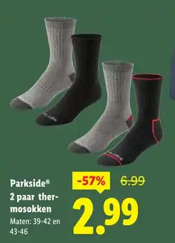 Lidl Parkside 2 paar ther mosokken aanbieding