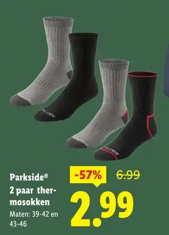 Lidl Parkside 2 paar ther mosokken aanbieding