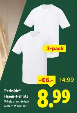 Lidl Parkside heren-t-shirts aanbieding
