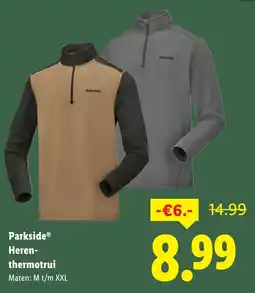 Lidl Parkside heren thermotrui aanbieding