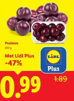 Lidl Pruimen aanbieding