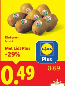 Lidl Kiwi groen aanbieding