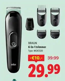 Lidl BRAUN 6-in-1 trimmer aanbieding