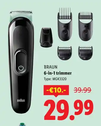 Lidl BRAUN 6-in-1 trimmer aanbieding