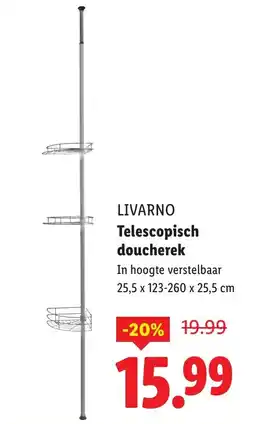 Lidl LIVARNO Telescopisch doucherek aanbieding