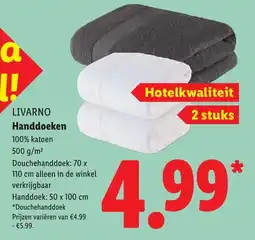 Lidl LIVARNO Handdoeken aanbieding