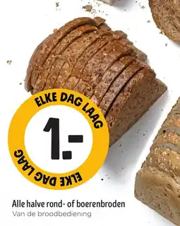 Jumbo Alle halve rond- of boerenbroden aanbieding