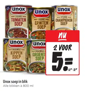 Jumbo Unox soep in blik aanbieding