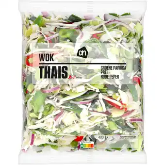 Albert Heijn AH Thaise wokgroente prei rode peper aanbieding
