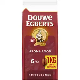 Albert Heijn Douwe Egberts Aroma rood koffiebonen voordeelpak aanbieding